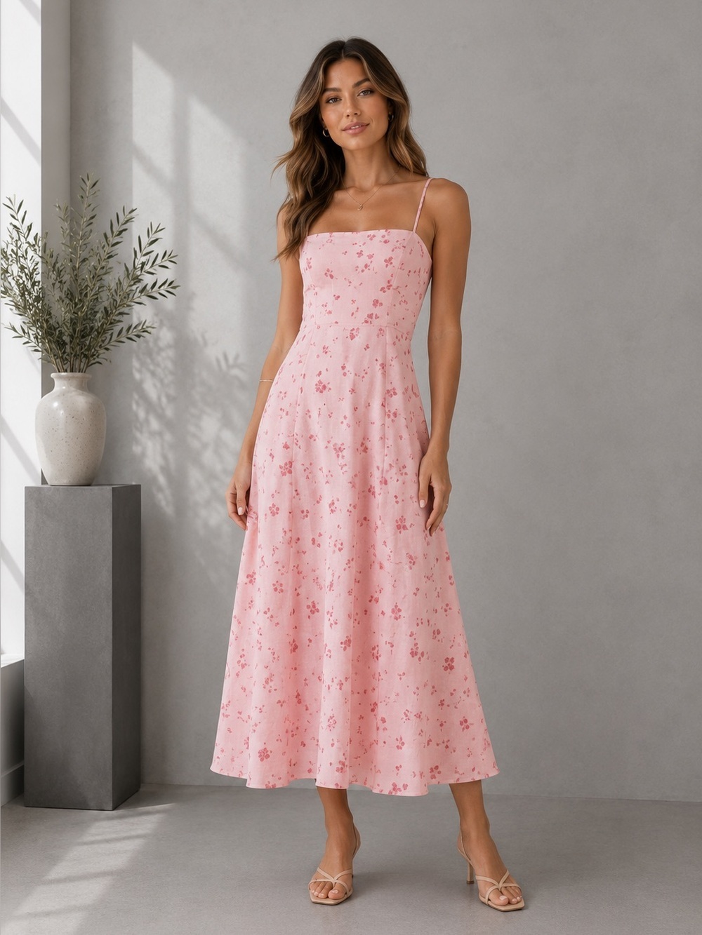Reformation Monett Maxi Linen Dress Size 10 B2393